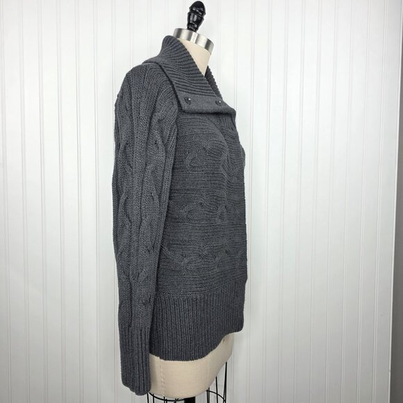 Talbots‎ Women Cardigan Sweater Cable Knit Snap Front Size LP - Picture 3 of 6